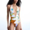 Printed Trikini Swimsuit