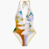 Printed Trikini Swimsuit