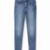Push-Up Floral Skinny Jeans