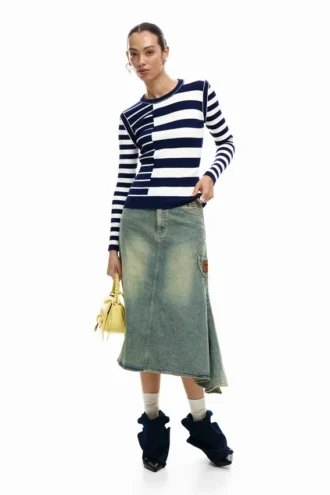 Rib Striped Sweater