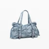 Ruched Denim Bag