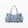 Ruched Denim Bag