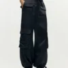 Satin Cargo Pants