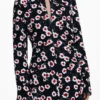 Short Floral Shirt Dress