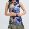 Short Printed Strappy Dress