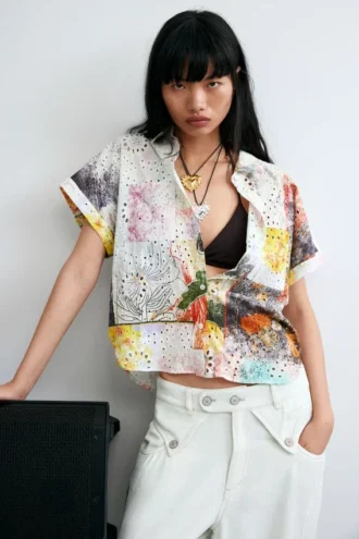 Short-Sleeve Cotton Shirt