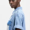 Short Sleeve Patchwork Shirt