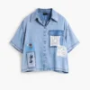 Short Sleeve Patchwork Shirt