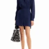 Short Textured Shirt Dress