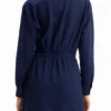 Short Textured Shirt Dress