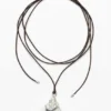 Silver Shell Pendant Cord Zalio