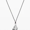 Silver Shell Pendant Cord Zalio
