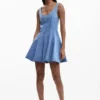 Skater Dress Denim Effect