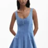 Skater Dress Denim Effect