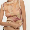 Sleeveless Knit T-Shirt