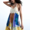 Sleeveless Printed Dress