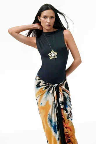 Sleeveless Printed Dress