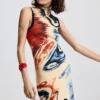 Sleeveless Printed Dress