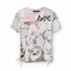 Slim Gathered Newspaper T-Shirt