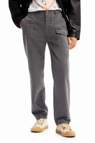 Straight Cargo Trousers