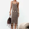 Strappy Fringe Dress