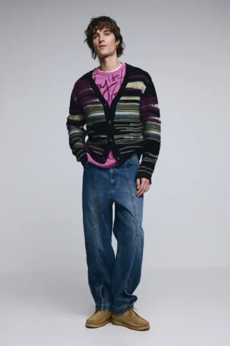 Striped Cardigan Sweater