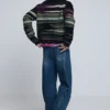 Striped Cardigan Sweater