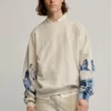 Sweatshirt with Printed Sleeves