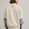 Sweatshirt with Printed Sleeves