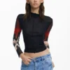 T-Shirt with Transparent Sleeves