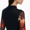T-Shirt with Transparent Sleeves