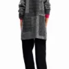 Tailored Patchwork Wool Coat