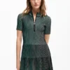 Textured Zipper Dress