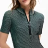 Textured Zipper Dress