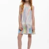 Tie-Dye Denim Dress