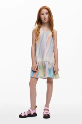 Tie-Dye Denim Dress