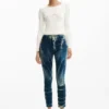 Tie-Dye Denim Pants