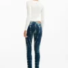 Tie-Dye Denim Pants