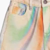 Tie-Dye Denim Shorts