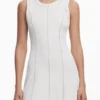 Topstitched Dress