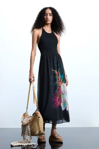 Tropical Halter Dress
