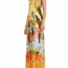 Tropical Halter Neck Maxi Dress