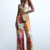 Tropical Wrap Jumpsuit