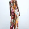 Tropical Wrap Jumpsuit