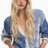 Two-Tone Knit Cardigan