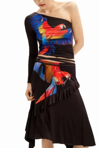 Tyler Mcgillivary Parrot Midi Skirt
