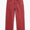 Washed-Effect Denim Trousers