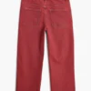 Washed-Effect Denim Trousers