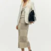 White Patchwork Blazer