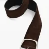 Wide Suede Leather Belt